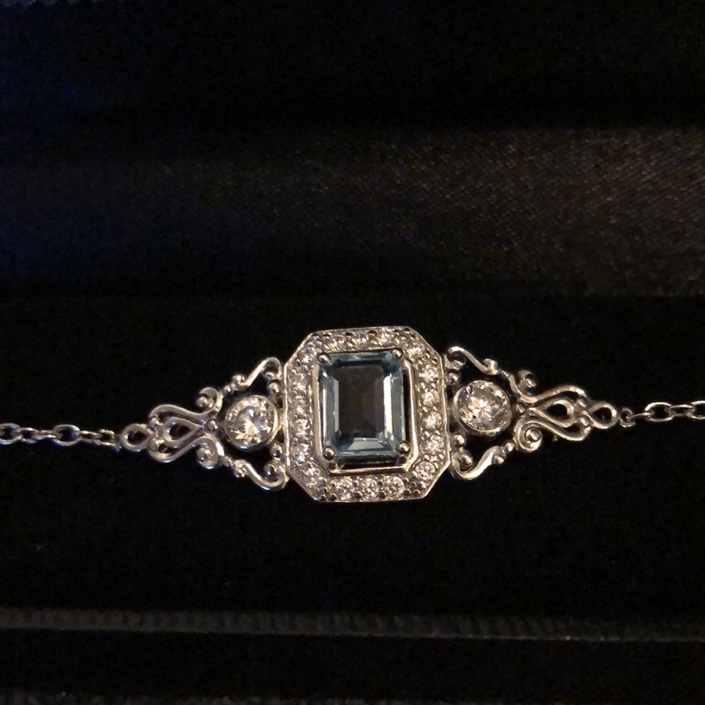 New in box, aqua blue womens bracelet